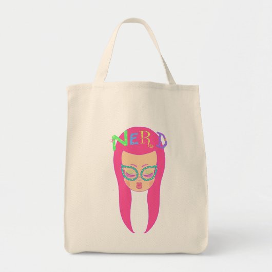 Nerdy Girl Tote Bag (Voorkant)