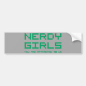 Nerdy Girls 2 Bumpersticker (Voorkant)