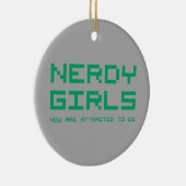 Nerdy Girls 2 Keramisch Ornament (Rechts)