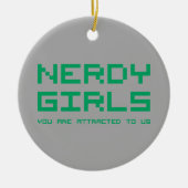 Nerdy Girls 2 Keramisch Ornament (Voorkant)