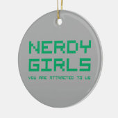 Nerdy Girls 2 Keramisch Ornament (Links)