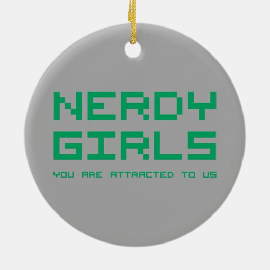 Nerdy Girls 2 Keramisch Ornament (Achterkant)