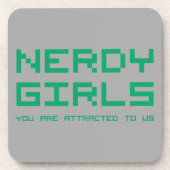 Nerdy Girls 2 Onderzetter (Voorkant)