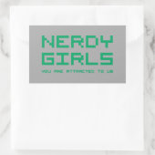 Nerdy Girls 2 Rechthoekige Sticker (Tas)
