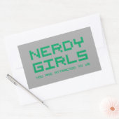 Nerdy Girls 2 Rechthoekige Sticker (Envelop)