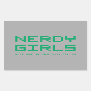 Nerdy Girls 2 Rechthoekige Sticker
