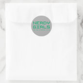 Nerdy Girls 2 Ronde Sticker (Tas)