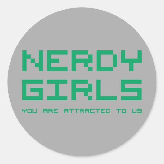 Nerdy Girls 2 Ronde Sticker (Voorkant)