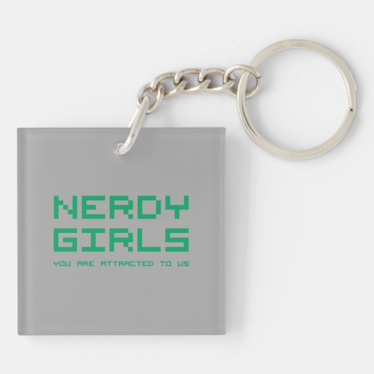 Nerdy Girls 2 Sleutelhanger (Achterkant)
