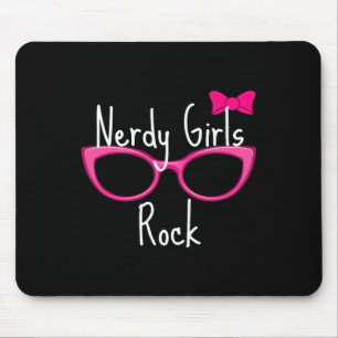Nerdy Girls Rock T-shirt Gamer Geek Chic Leuk Cute Muismat