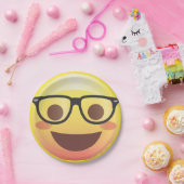 Nerdy Glasses Happy Emoji Paper Party Bord (Feest)