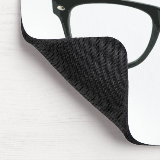 Nerdy Glasses Mousepad Muismat (Hoek)