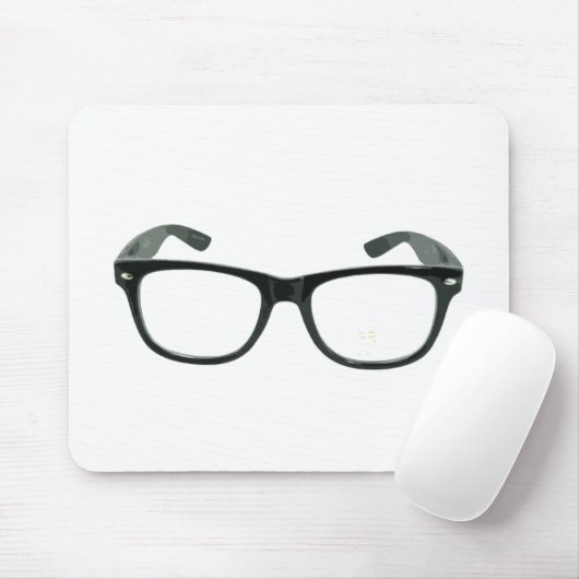 Nerdy Glasses Mousepad Muismat (Met muis)