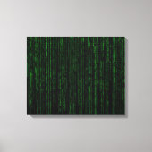 Nerdy Green Computer Code Canvas Afdruk (Voorkant)