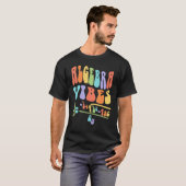 Nerdy Groovy Algebra Vibes Back To School Math Tea T-shirt (Voorkant volledig)