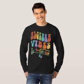 Nerdy Groovy Algebra Vibes Back To School Math Tea T-shirt (Voorkant volledig)