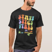 Nerdy Groovy Statistics Vibes Math Teacher T-shirt (Voorkant)
