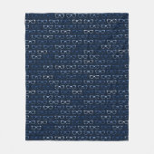 Nerdy Hipster glazen patroon blauw Fleece Deken (Voorkant)