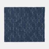 Nerdy Hipster glazen patroon blauw Fleece Deken (Voorkant (Horizontaal))