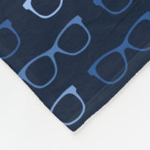 Nerdy Hipster glazen patroon blauw Fleece Deken (Hoek)