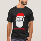 Nerdy Kerstman Kerstman Vrolijk Kerstfeest Lang T-shirt (Voorkant)