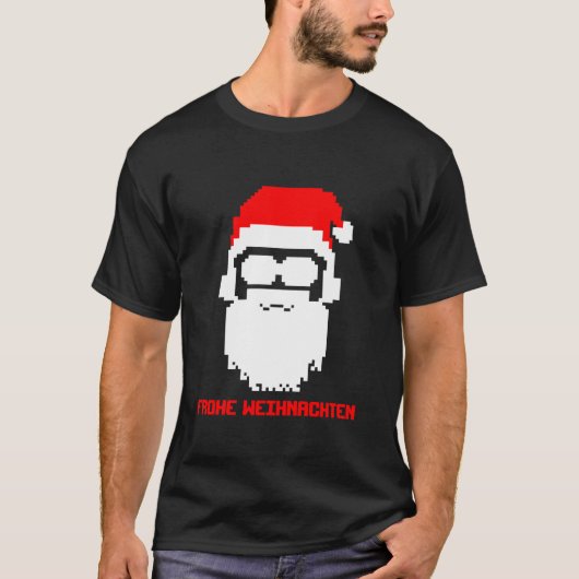 Nerdy Kerstman Kerstman Vrolijk Kerstfeest Lang T-shirt (Voorkant)