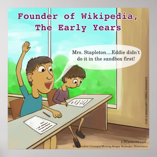 Nerdy Kinder Funny Cartoon Poster (Voorkant)