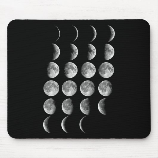 Nerdy Leonard Moon Phases Space Science Student Te Muismat (Voorkant)