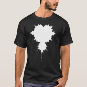 Nerdy Mandelbrot White Fractal Chaos Physics Wisku T-shirt