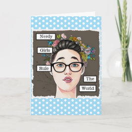 Nerdy meisjes heersen over de wereld kaart