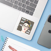 Nerdy meisjes heersen over de wereld sticker (Laptop met iPhone)