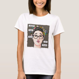 Nerdy meisjes heersen over de wereld t-shirt