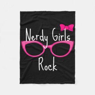 Nerdy Meisjes Rock T Shirt Gamer Geek Chic Leuk Sc Fleece Deken