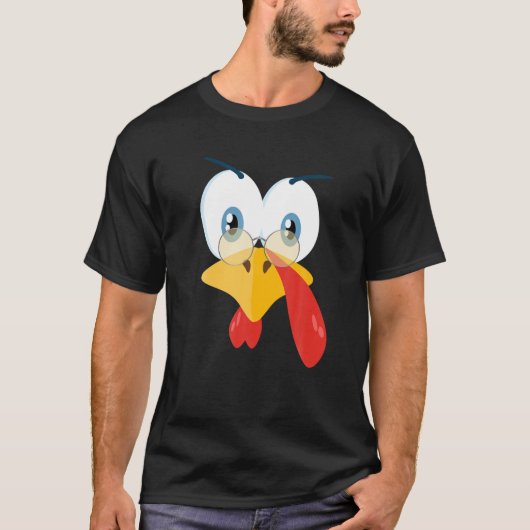 Nerdy opa Turkey Nerdy Turkey Face with Glasse T-shirt (Voorkant)