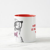 Nerdy owl kijkt naar je mok (Midden)