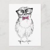 Nerdy Owlet small and    smartink tekening Briefkaart (Voorkant)