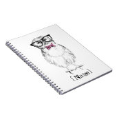 Nerdy Owlet small and    smartink tekening Notitieboek (Rechterzijde)