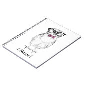 Nerdy Owlet small and    smartink tekening Notitieboek (Linkerzijde)