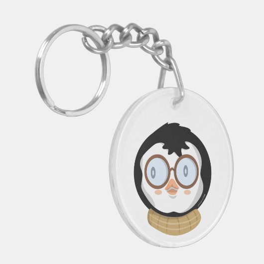 Nerdy Penguin Boy AcrylSleutelhanger Sleutelhanger (Voorkant Links)
