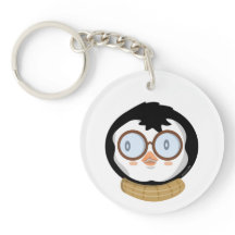 Nerdy Penguin Boy AcrylSleutelhanger