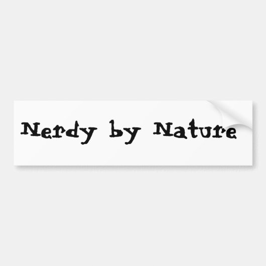 Nerdy per Natuur Bumpersticker (Voorkant)