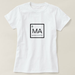 Nerdy Periodic Table Element of Massachusetts T-shirt