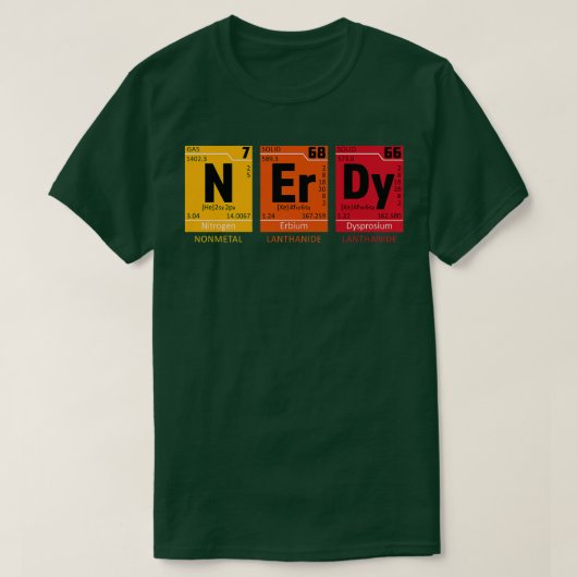 Nerdy Periodic Table Funny Science Premium T-shirt (Design voorkant)
