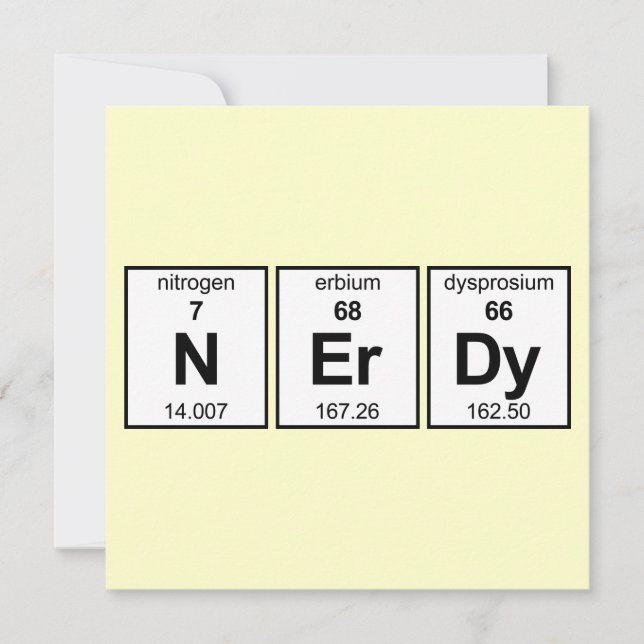 NErDy Periodieke Tabel (Voorkant)