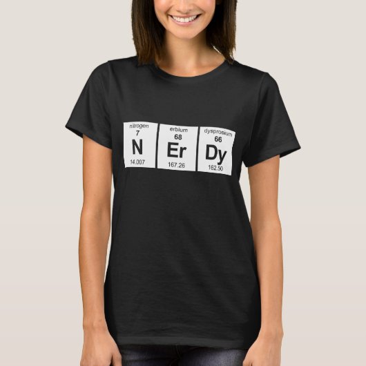 NErDy Periodieke Tabel T-shirt (Voorkant)