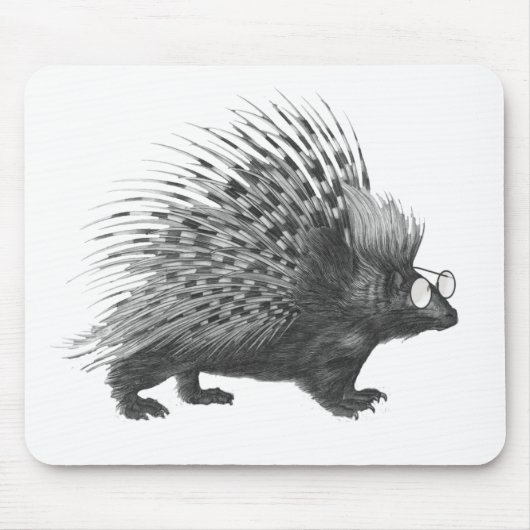 Nerdy Porcupine Muismat (Voorkant)