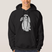 Nerdy Rabbit Cute Bunny Pet met bril Hoodie (Voorkant)