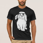 Nerdy Rabbit Cute Bunny Pet met bril T-shirt (Voorkant)