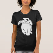 Nerdy Rabbit Cute Bunny Pet met bril T-shirt (Voorkant)