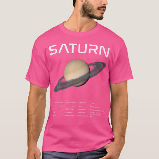 Nerdy Saturnus Astronomie Wetenschap Planeten Zonn T-shirt